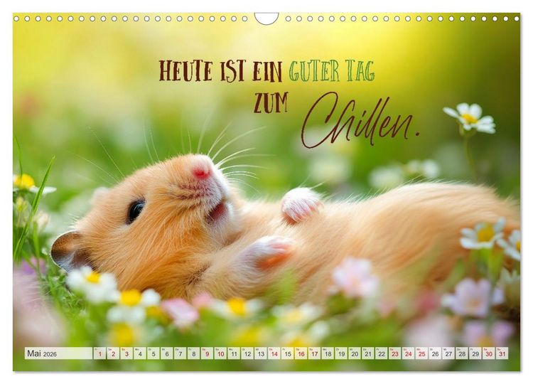 Produktbild: Hamsterhumor - Kleine Zuckerschnute, aber oho (Wandkalender 2026 DIN A3 quer), CALVENDO Monatskalender