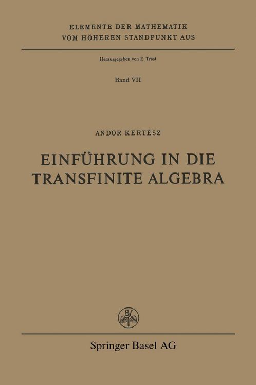 Produktbild: Einf&uuml;hrung in die Transfinite Algebra
