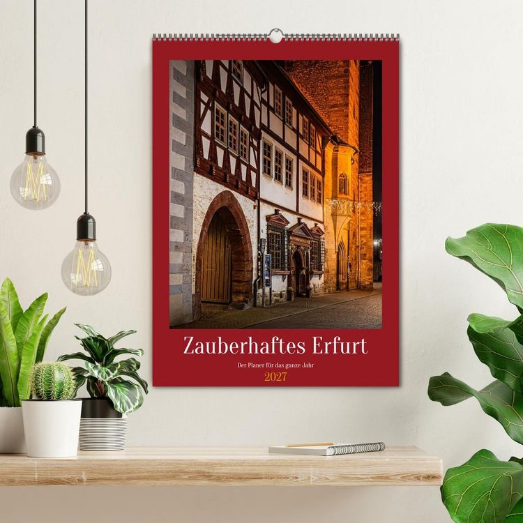 Produktbild: Zauberhaftes Erfurt (Wandkalender 2027 DIN A2 hoch), CALVENDO Monatskalender