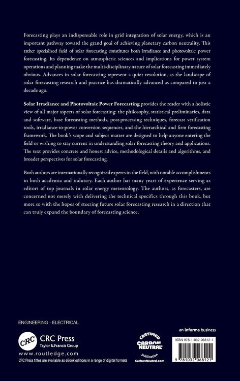 Produktbild: Solar Irradiance and Photovoltaic Power Forecasting