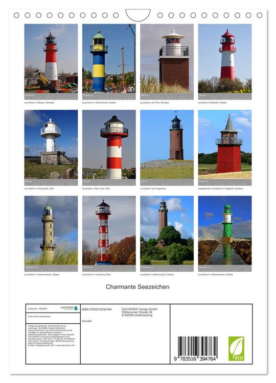 Produktbild: Charmante Seezeichen (Wandkalender 2026 DIN A4 hoch), CALVENDO Monatskalender