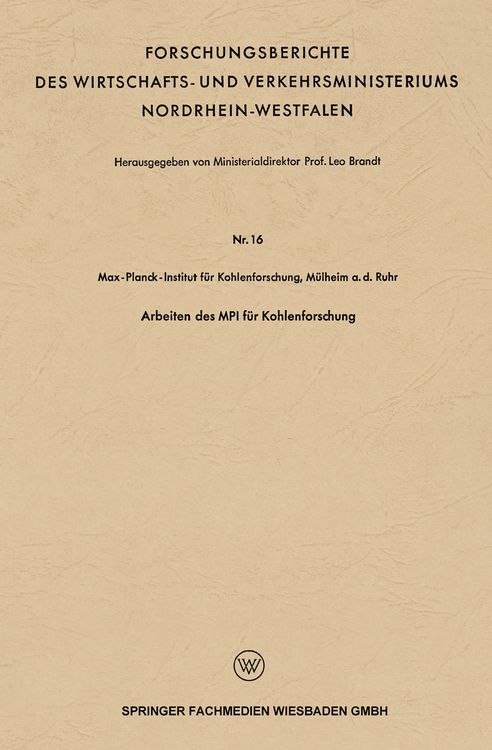 Produktbild: Arbeiten des MPI f&uuml;r Kohlenforschung