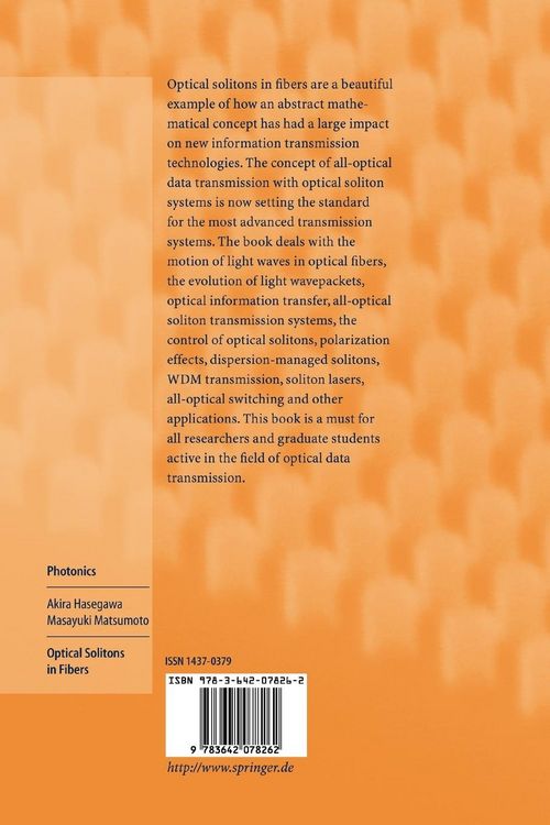 Produktbild: Optical Solitons in Fibers