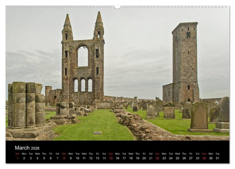 Produktbild: Historic Scotland (High Quality Premium Wall Calendar 2026 DIN A2 landscape),CALVENDO 12 Month Wall Calendar