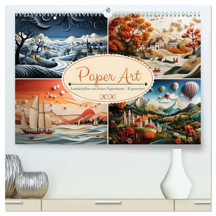 Produktbild: Paper Art (hochwertiger Premium Wandkalender 2026 DIN A2 quer), Kunstdruck in Hochglanz