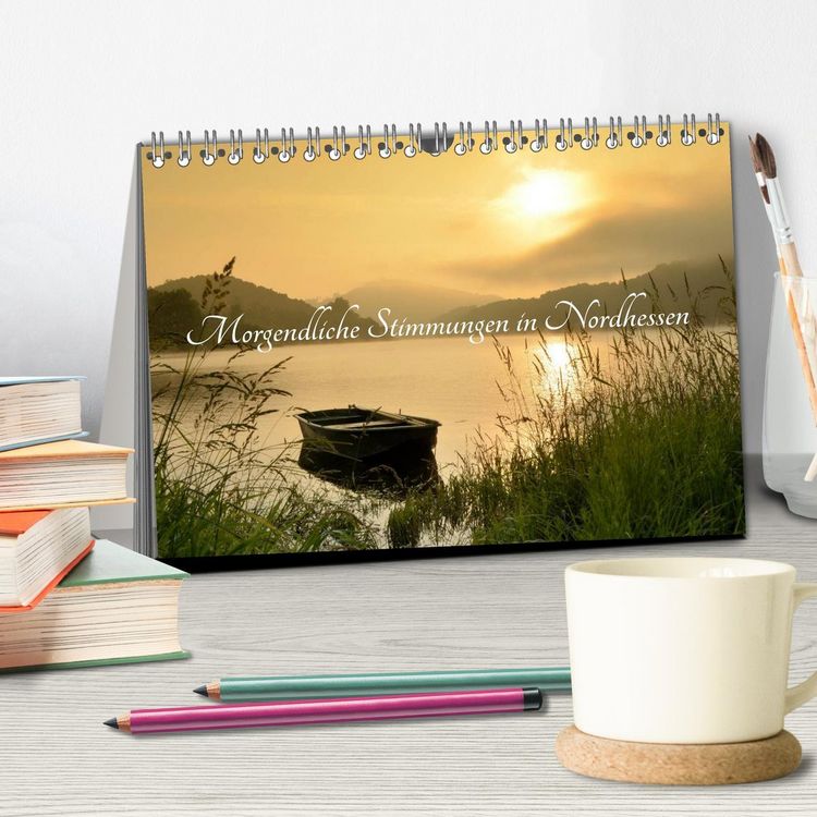 Produktbild: Morgendliche Stimmungen in Nordhessen (Tischkalender 2026 DIN A5 quer), CALVENDO Monatskalender