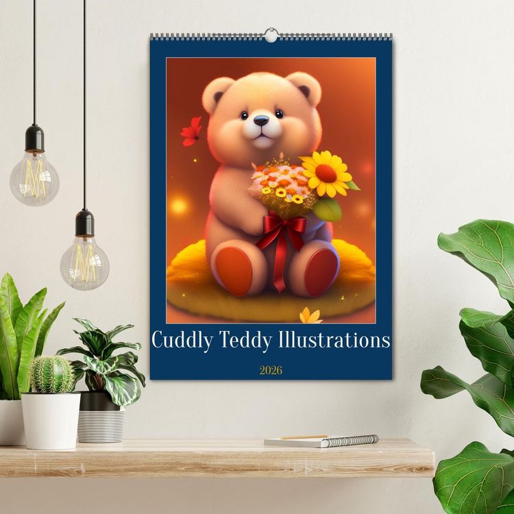 Produktbild: Cuddly Teddy Illustrations (Wall Calendar 2026 DIN A2 portrait), CALVENDO 12 Month Wall Calendar