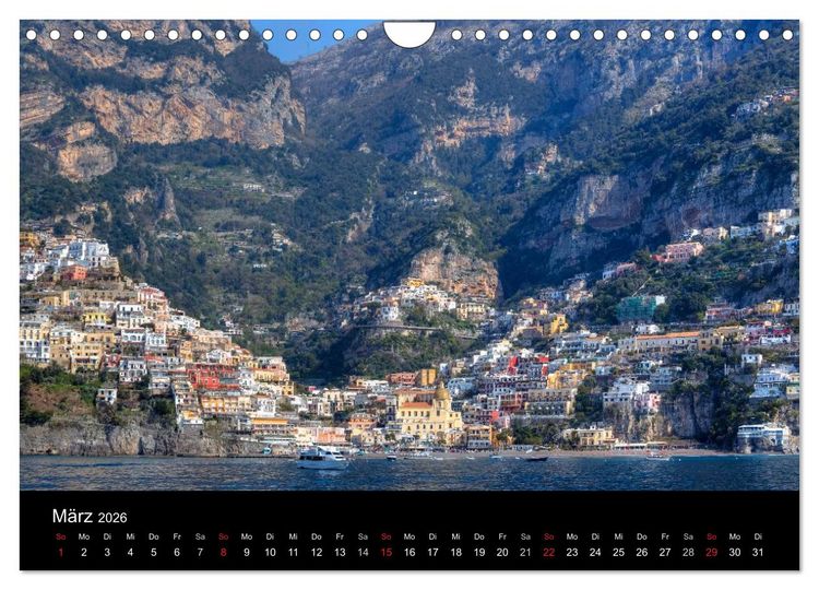 Produktbild: Amalfik&uuml;ste und Capri (Wandkalender 2026 DIN A4 quer), CALVENDO Monatskalender