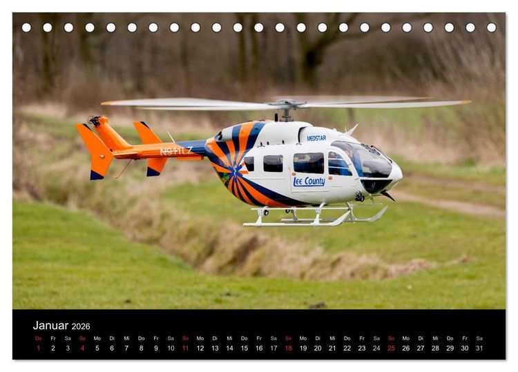 Produktbild: Modellhubschrauber (Tischkalender 2026 DIN A5 quer), CALVENDO Monatskalender