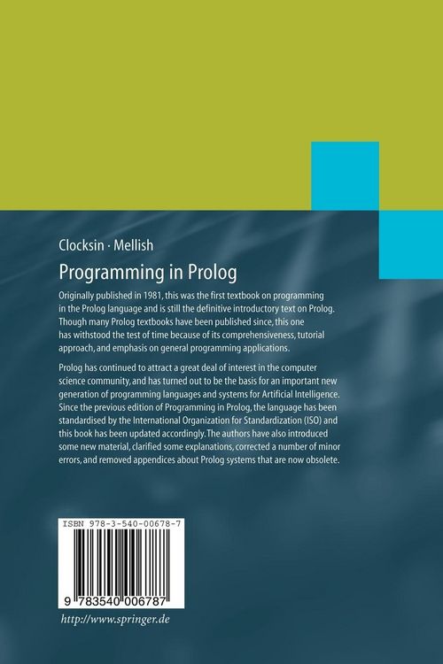 Produktbild: Programming in Prolog
