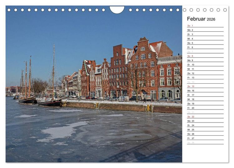 Produktbild: Hansestadt L&uuml;beck / Geburtstagskalender (Wandkalender 2026 DIN A4 quer), CALVENDO Monatskalender