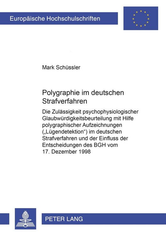 Produktbild: Polygraphie im deutschen Strafverfahren