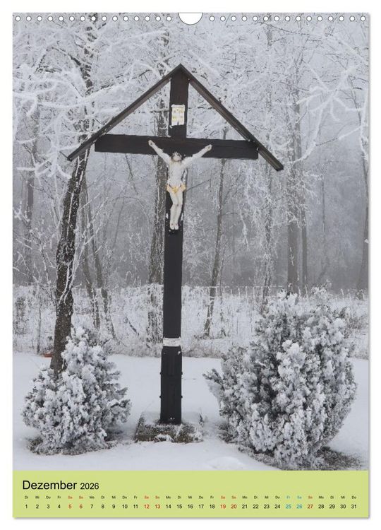 Produktbild: Wegkreuze - christliche Symbole am Wegesrand (Wandkalender 2026 DIN A3 hoch), CALVENDO Monatskalender