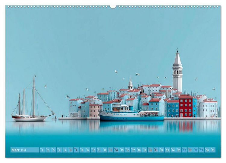 Produktbild: Hafenpoesie (Wandkalender 2027 DIN A2 quer), CALVENDO Monatskalender