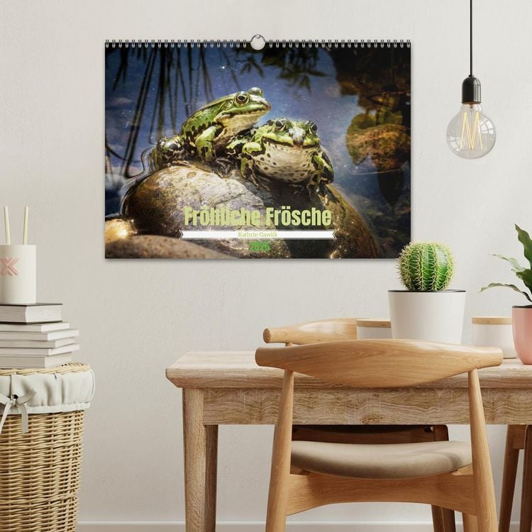 Produktbild: Fr&ouml;hliche Fr&ouml;sche (Wandkalender 2026 DIN A3 quer), CALVENDO Monatskalender