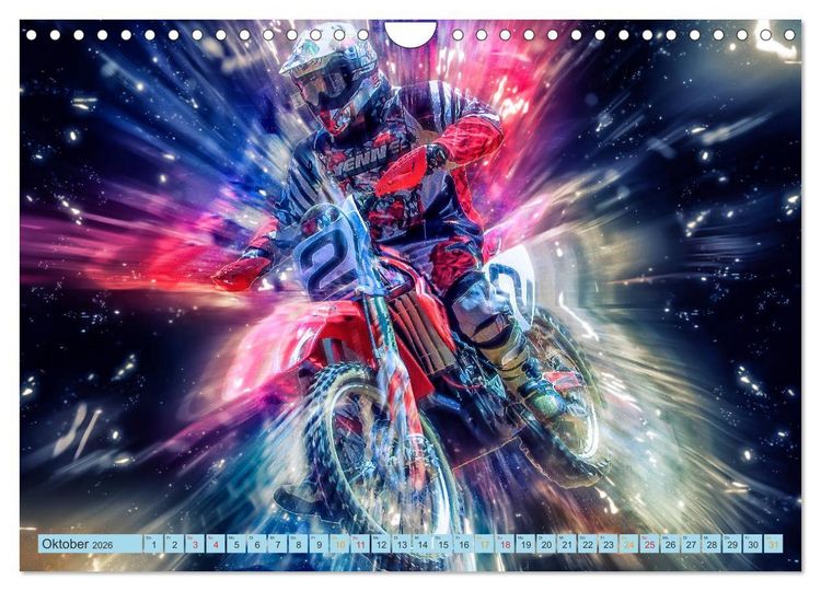 Produktbild: Motocross - extrem cool (Wandkalender 2026 DIN A4 quer), CALVENDO Monatskalender