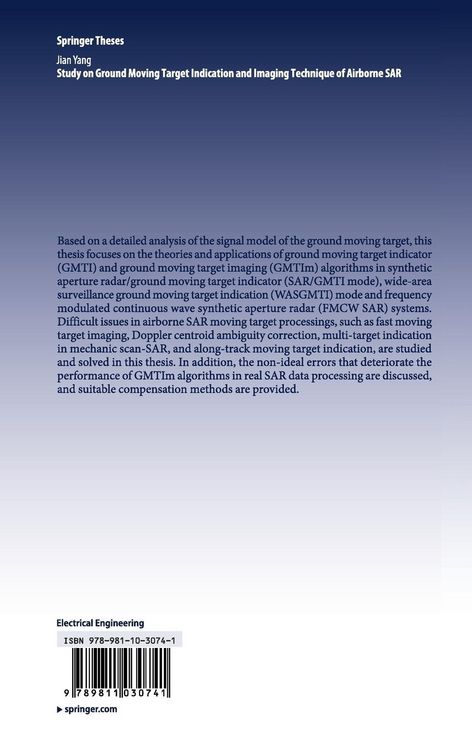 Produktbild: Study on Ground Moving Target Indication and Imaging Technique of Airborne SAR
