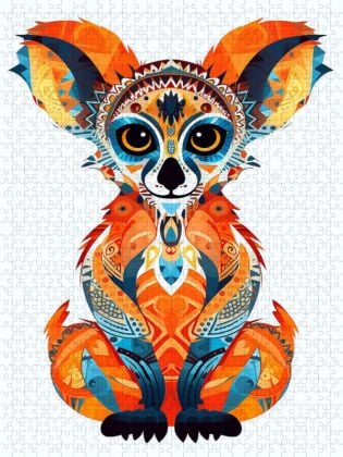 Produktbild: CALVENDO Puzzle Lemur im Tattoo Design | 2000 Teile Lege-Gr&ouml;&szlig;e 90x67cm Foto-Puzzle f&uuml;r gl&uuml;ckliche Stunden