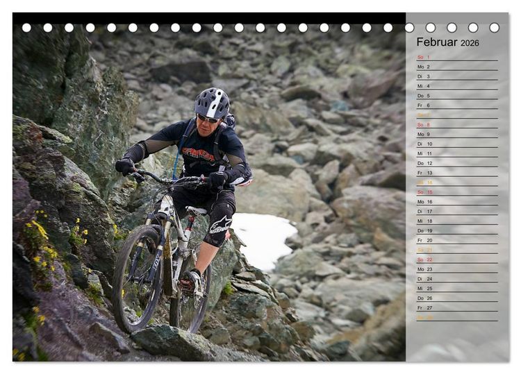 Produktbild: Downhill Moments (Tischkalender 2026 DIN A5 quer), CALVENDO Monatskalender