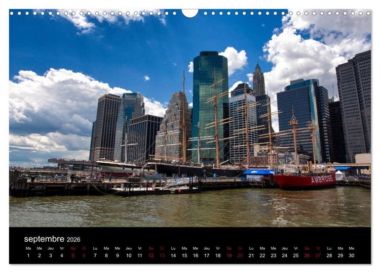 Produktbild: Balade New-Yorkaise, Manhattan (Calendrier mural 2026 DIN A3 vertical), CALVENDO calendrier mensuel
