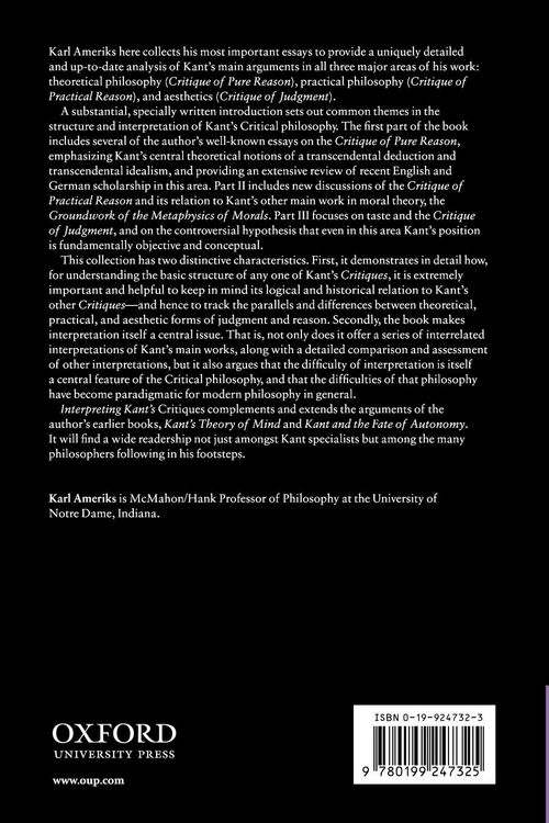 Produktbild: Interpreting Kant's Critiques