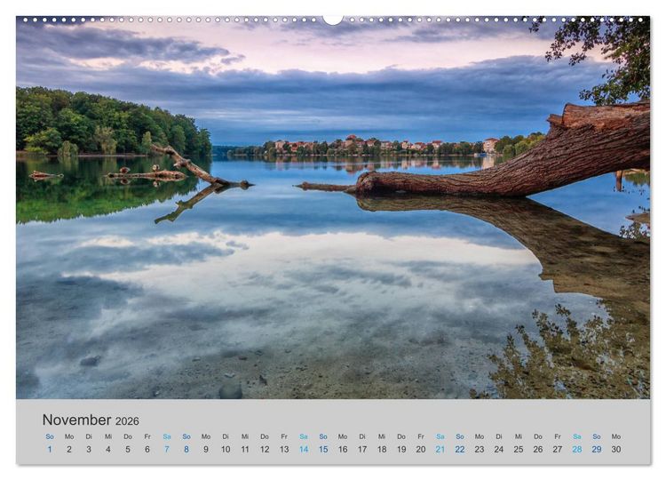 Produktbild: See- und Flu&szlig;landschaften in Brandenburg (hochwertiger Premium Wandkalender 2026 DIN A2 quer), Kunstdruck in Hochglanz