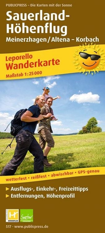 Produktbild: Wanderkarte Sauerland H&ouml;henflug 1 : 25 000