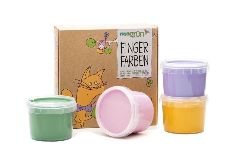 Produktbild: neogr&uuml;n Fingerfarben 4er Set Luka