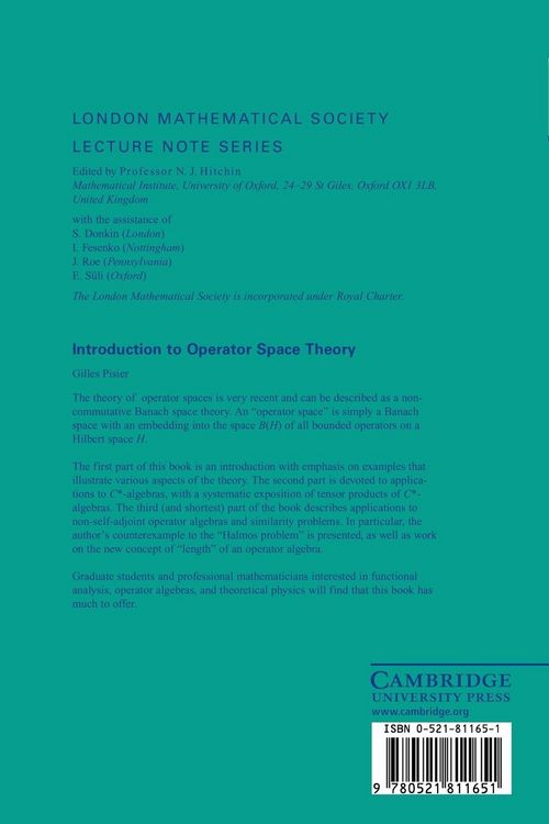 Produktbild: Introduction to Operator Space Theory