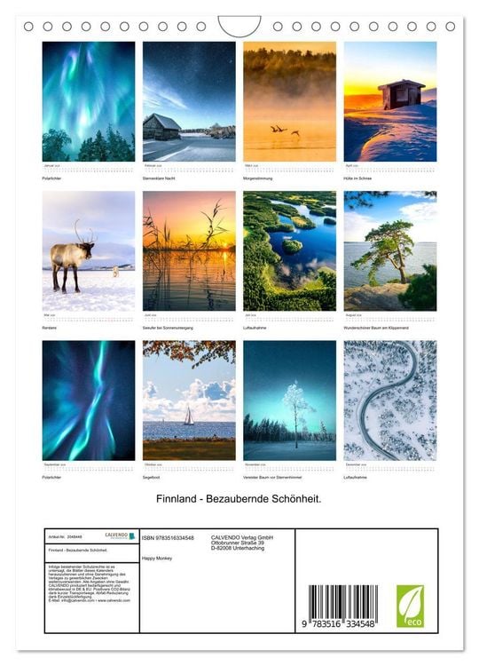 Produktbild: Finnland - Bezaubernde Sch&ouml;nheit. (Wandkalender 2026 DIN A4 hoch), CALVENDO Monatskalender