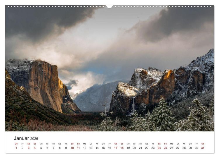 Produktbild: Yosemite - Nationalpark (hochwertiger Premium Wandkalender 2026 DIN A2 quer), Kunstdruck in Hochglanz