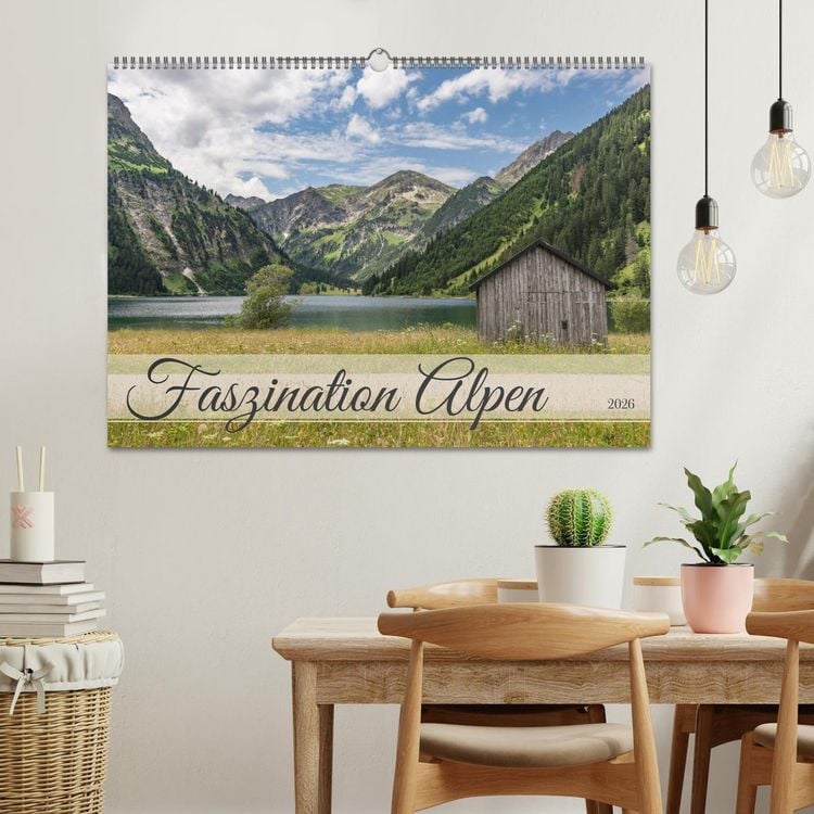 Produktbild: Faszination Alpen (Wandkalender 2026 DIN A2 quer), CALVENDO Monatskalender