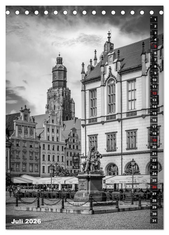 Produktbild: BRESLAU SCHWARZWEI&szlig; (Tischkalender 2026 DIN A5 hoch), CALVENDO Monatskalender