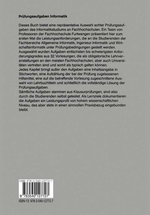 Produktbild: Pr&uuml;fungsaufgaben Informatik