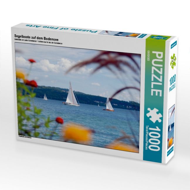 Produktbild: CALVENDO Puzzle Segelboote auf dem Bodensee | 1000 Teile Lege-Gr&ouml;&szlig;e 64x48cm Foto-Puzzle f&uuml;r gl&uuml;ckliche Stunden