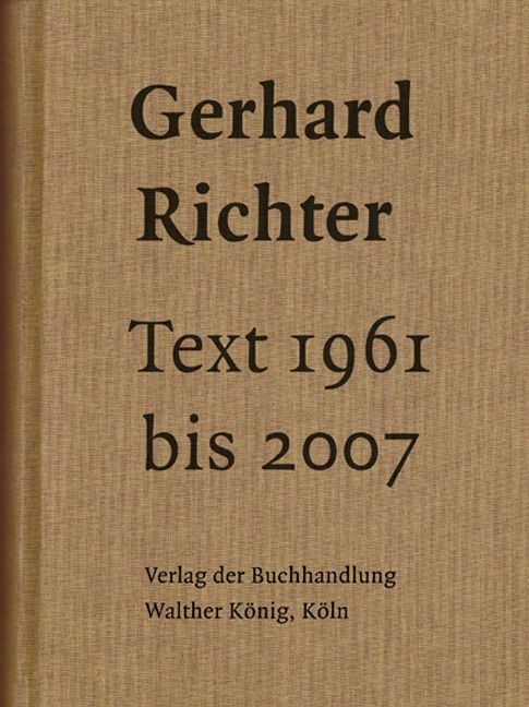 Produktbild: Gerhard Richter. Text 1961 bis 2007