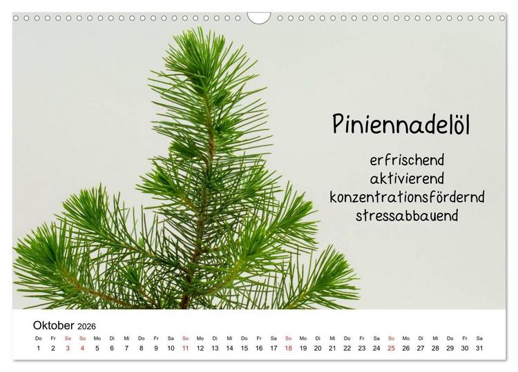 Produktbild: Aromatherapie - D&uuml;fte f&uuml;r die Seele (Wandkalender 2026 DIN A3 quer), CALVENDO Monatskalender