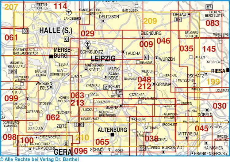 Ausflugskarte Leipzig und Umgebung/LZ 2019