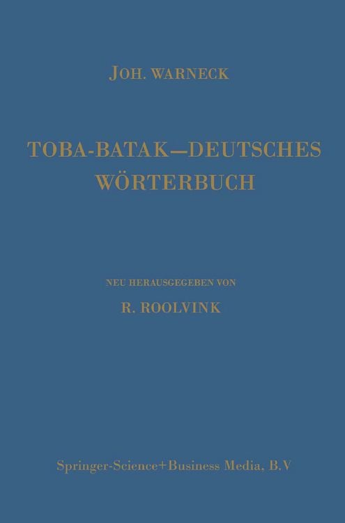 Produktbild: Toba-Batak&mdash;Deutsches W&ouml;rterbuch