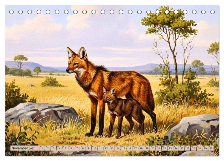 Produktbild: S&uuml;damerikas Tiere wie aus alten B&uuml;chern (Tischkalender 2027 DIN A5 quer), CALVENDO Monatskalender