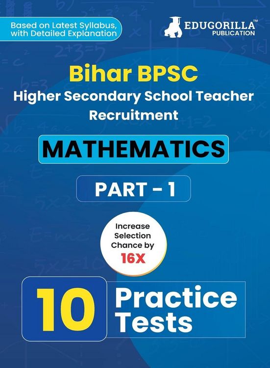 Produktbild: Bihar Higher Secondary School Teacher Mathematics Book 2023 (Part I) Conducted by BPSC - 10 Practice Mock Tests with Free Access to Online Tests