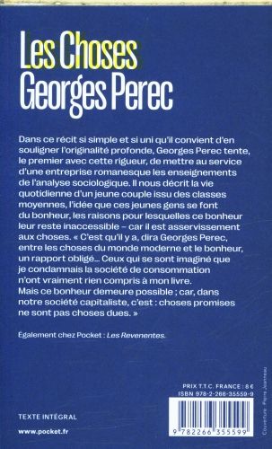 Produktbild: Les choses : une histoire des ann&eacute;es soixante
