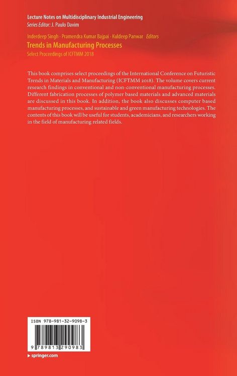 Produktbild: Trends in Manufacturing Processes