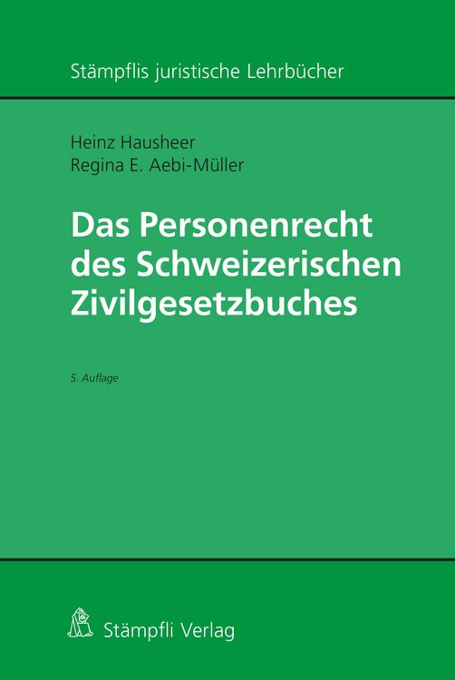 Produktbild: Das Personenrecht des Schweizerischen Zivilgesetzbuches