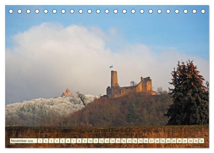 Produktbild: Weinheim erleben Schlosspark, Burgen und einladender Marktplatz (Tischkalender 2026 DIN A5 quer), CALVENDO Monatskalender