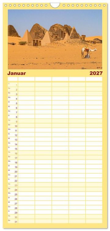 Produktbild: Familienplaner 2027 - Das Erbe der Pharaonen mit 5 Spalten (Wandkalender, 21 x 45 cm) CALVENDO