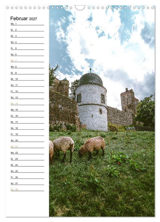 Produktbild: Sachsens Burgen und Schl&ouml;sser - Beschreibbarer Kalender mit Ortsangaben (Wandkalender 2027 DIN A3 hoch), CALVENDO Monatskalender