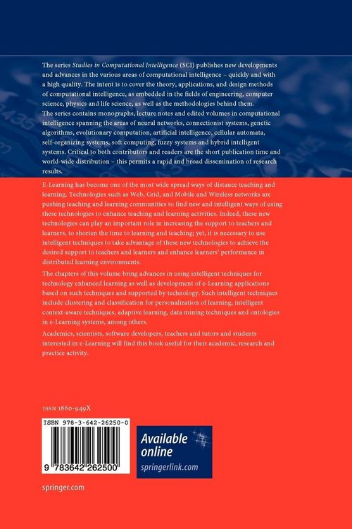 Produktbild: Computational Intelligence for Technology Enhanced Learning