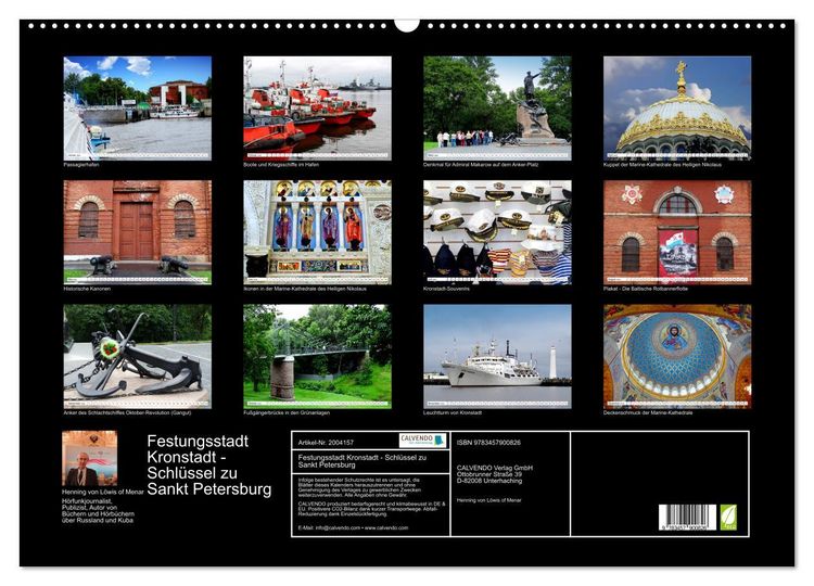 Produktbild: Festungsstadt Kronstadt - Schl&uuml;ssel zu Sankt Petersburg (Wandkalender 2026 DIN A2 quer), CALVENDO Monatskalender