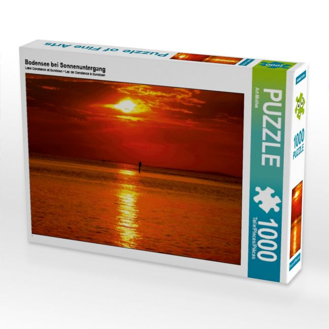 Produktbild: CALVENDO Puzzle Bodensee bei Sonnenuntergang | 1000 Teile Lege-Gr&ouml;&szlig;e 64x48cm Foto-Puzzle f&uuml;r gl&uuml;ckliche Stunden